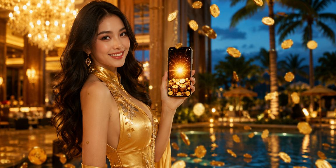 Người dùng tại Phú Quốc sử dụng điện thoại truy cập casino di động với áo dài truyền thống